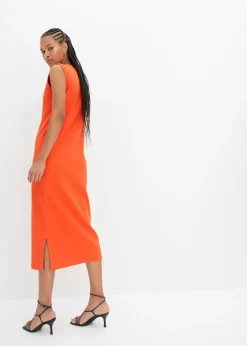 Best Vestido de punto de algodón con elástico Mujer Vestidos