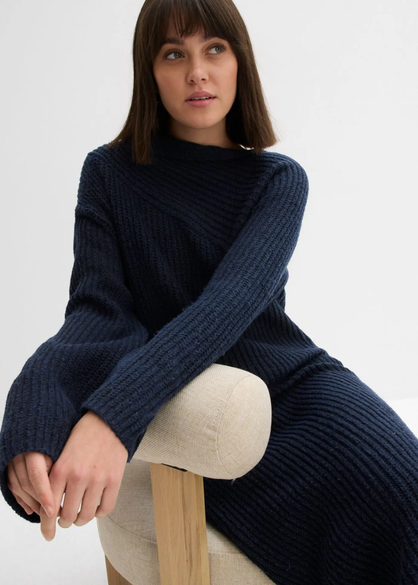 Online Vestido de punto de canalé Mujer Vestidos|Ropa De Punto