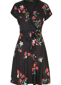 New Vestido de punto de diseño cruzado Mujer Vestidos