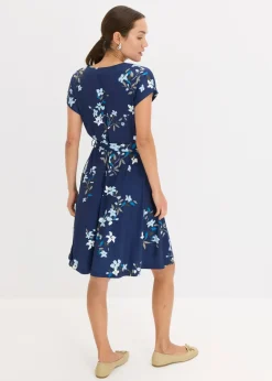 Discount Vestido de punto de diseño cruzado Mujer Vestidos