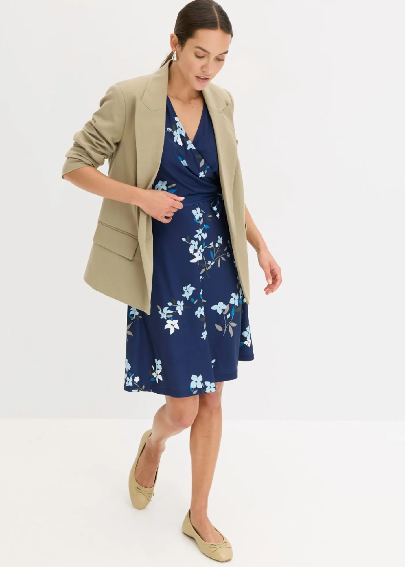 Discount Vestido de punto de diseño cruzado Mujer Vestidos