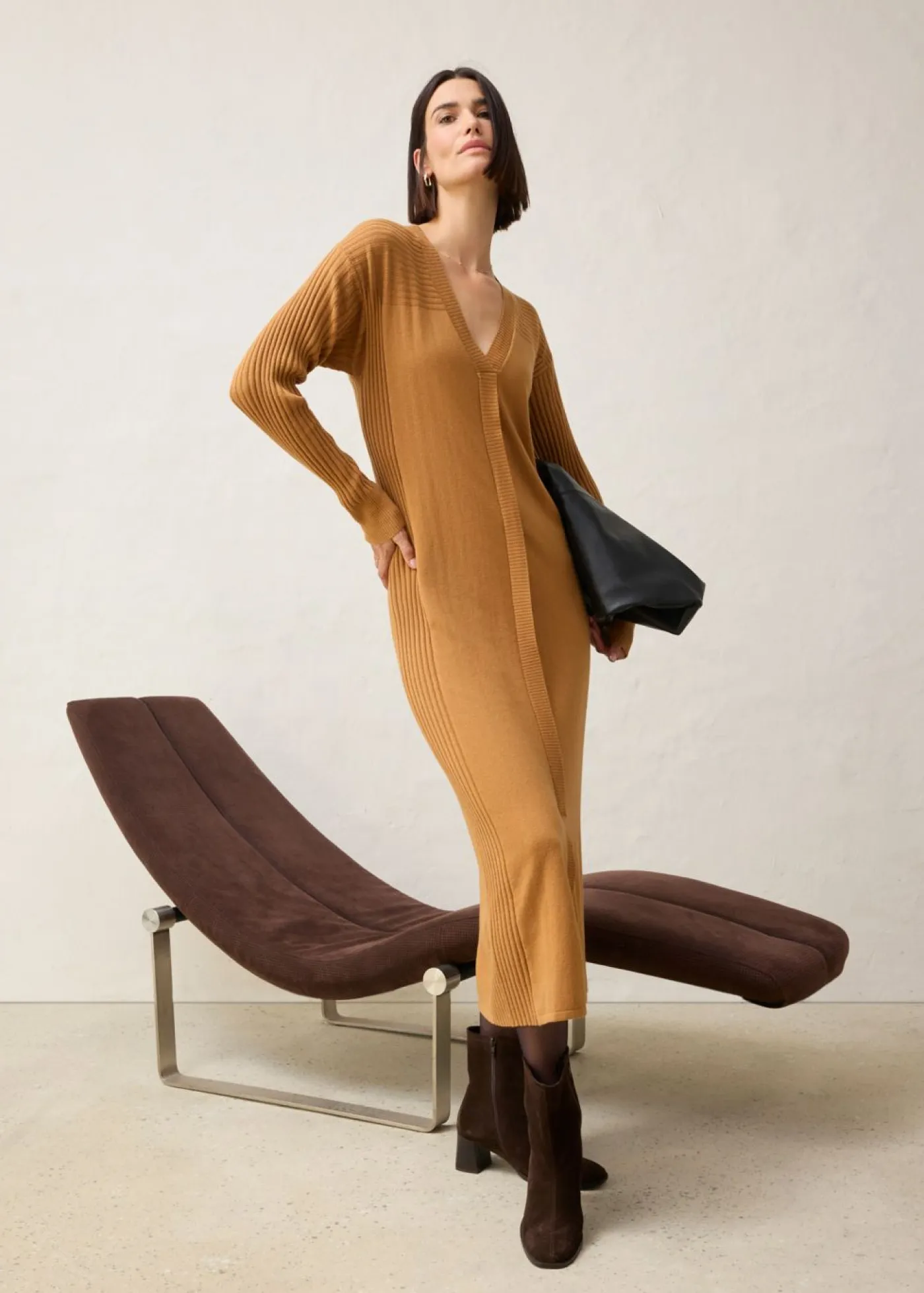 Sale Vestido de punto de lana merina Mujer Vestidos|Ropa De Punto