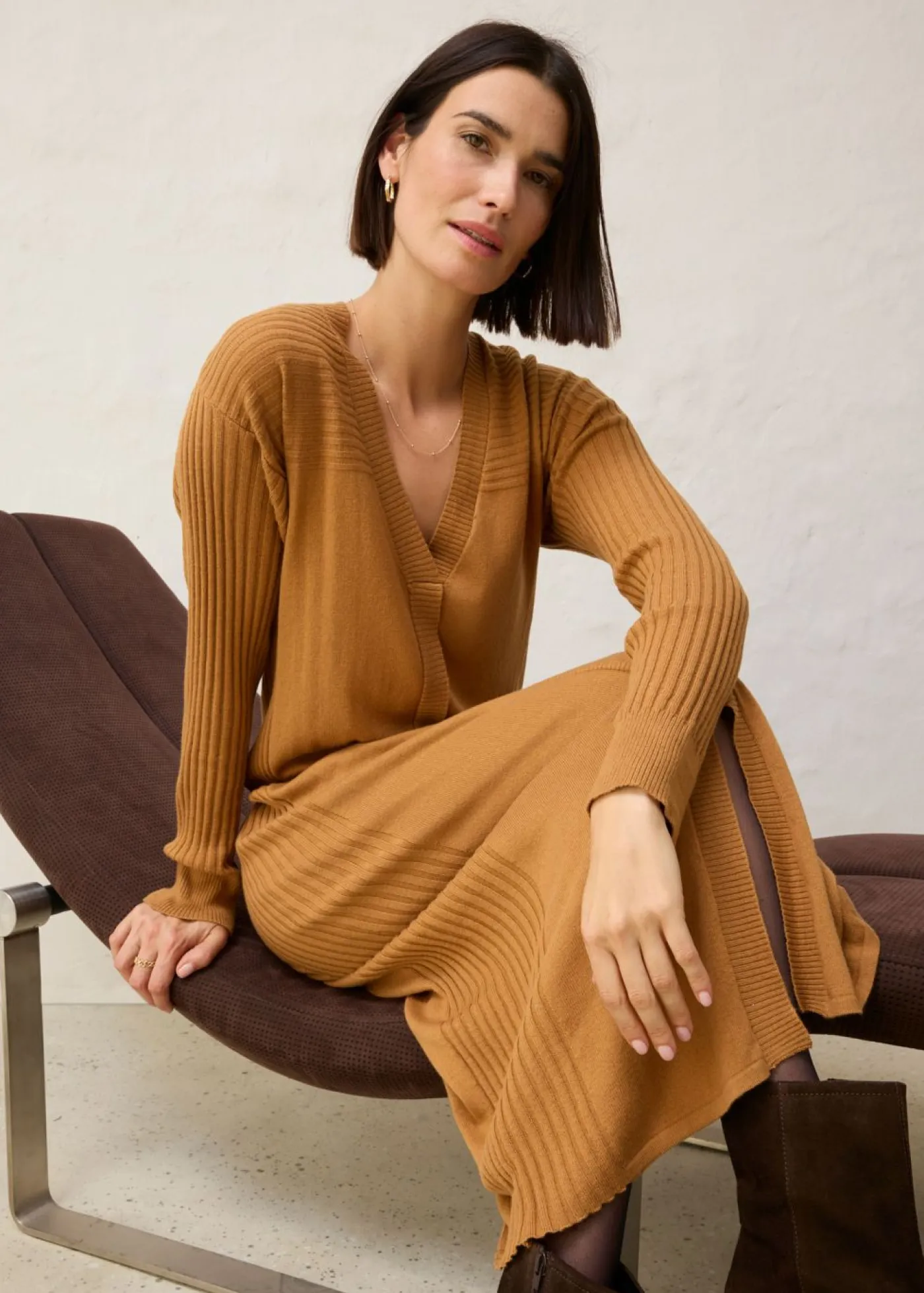 Sale Vestido de punto de lana merina Mujer Vestidos|Ropa De Punto