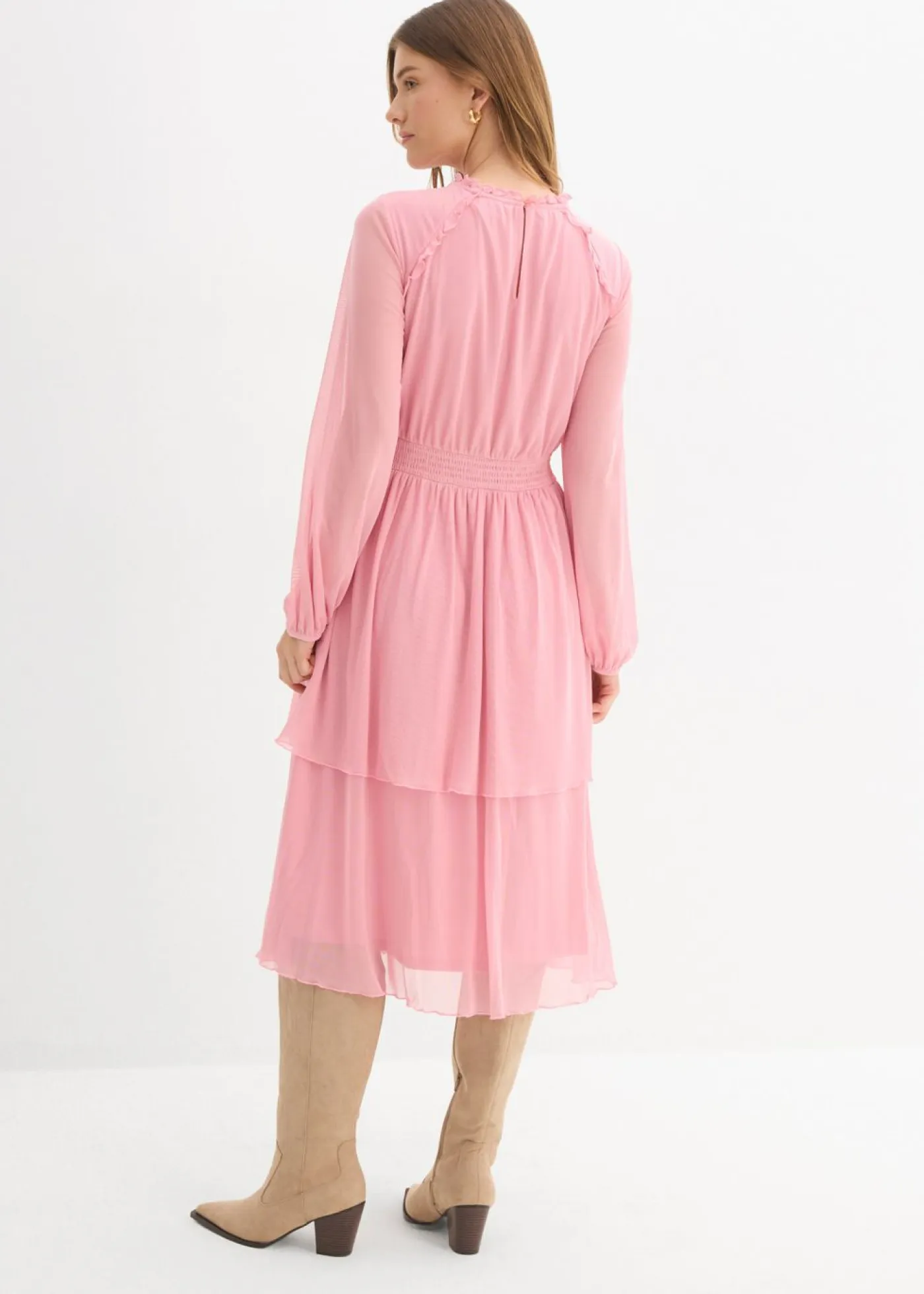 Vestido de punto de malla fina Mujer Vestidos|Novedades