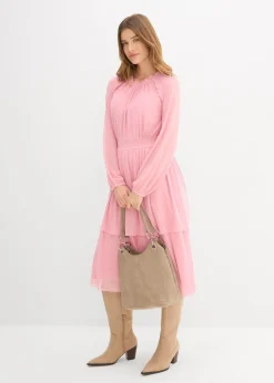 Vestido de punto de malla fina Mujer Vestidos|Novedades