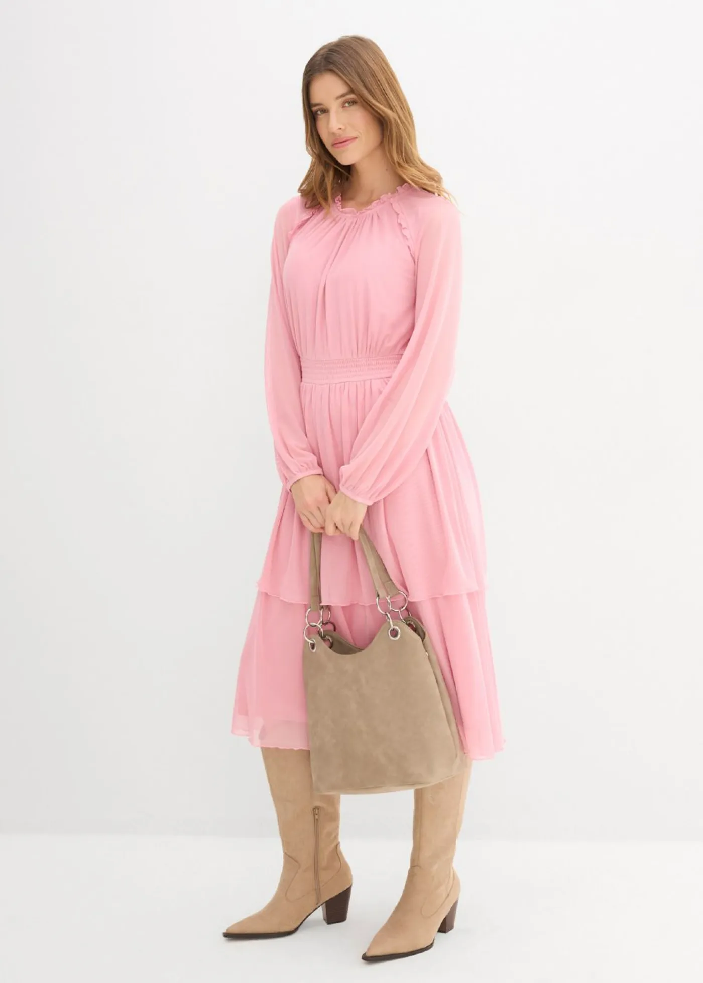 Vestido de punto de malla fina Mujer Vestidos|Novedades