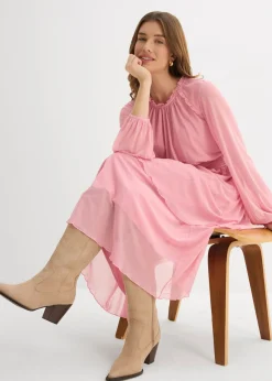 Vestido de punto de malla fina Mujer Vestidos|Novedades
