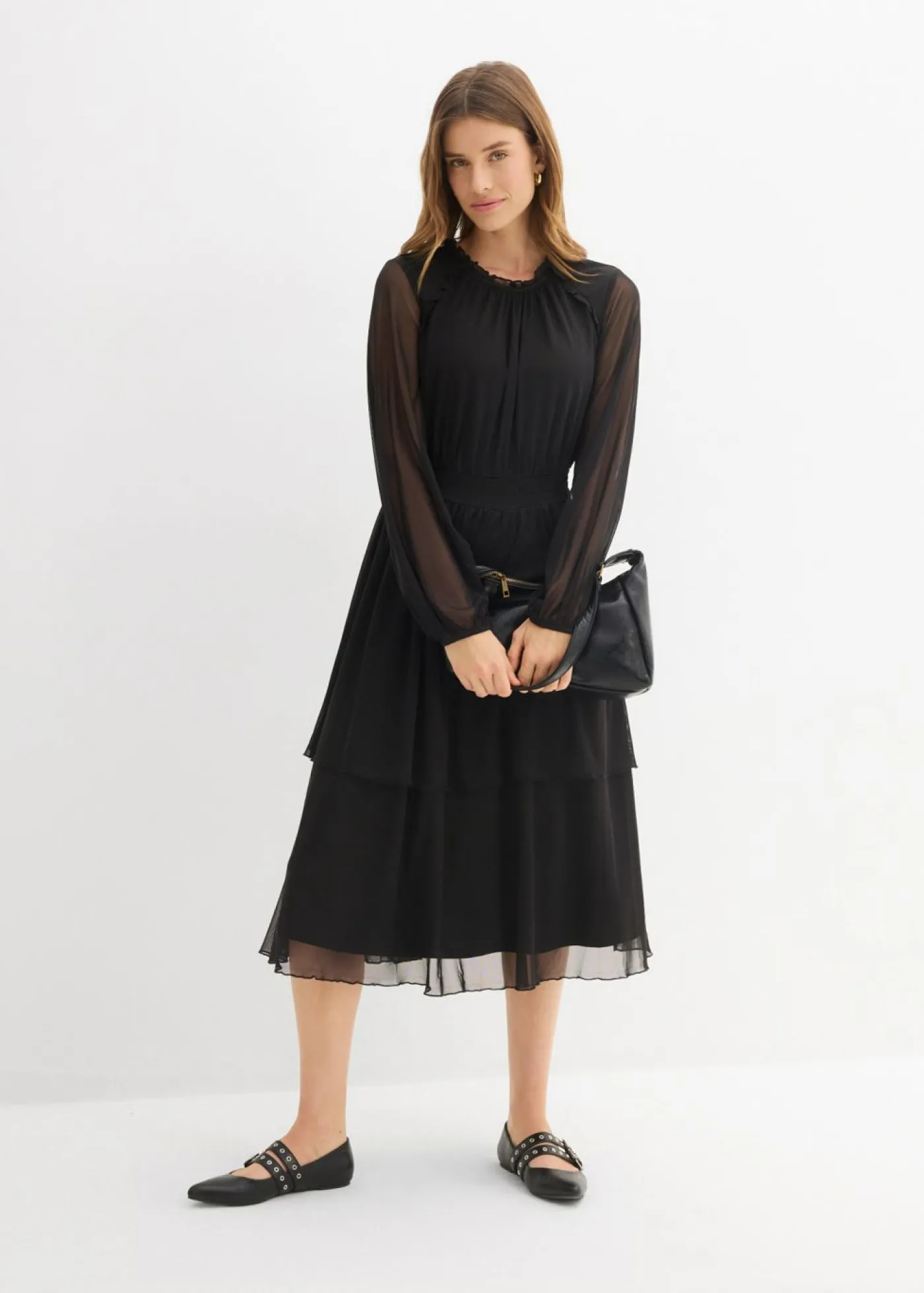 Vestido de punto de malla fina Mujer Vestidos|Novedades