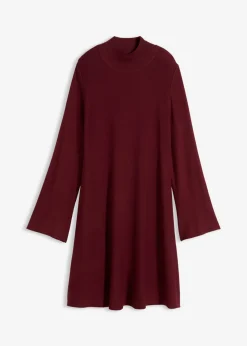 Outlet Vestido de punto de mezcla de viscosa con línea en A Mujer Esenciales|Vestidos