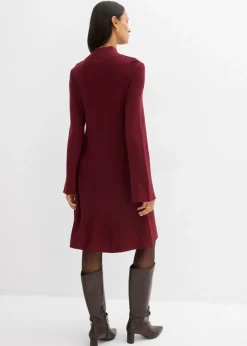 Outlet Vestido de punto de mezcla de viscosa con línea en A Mujer Esenciales|Vestidos