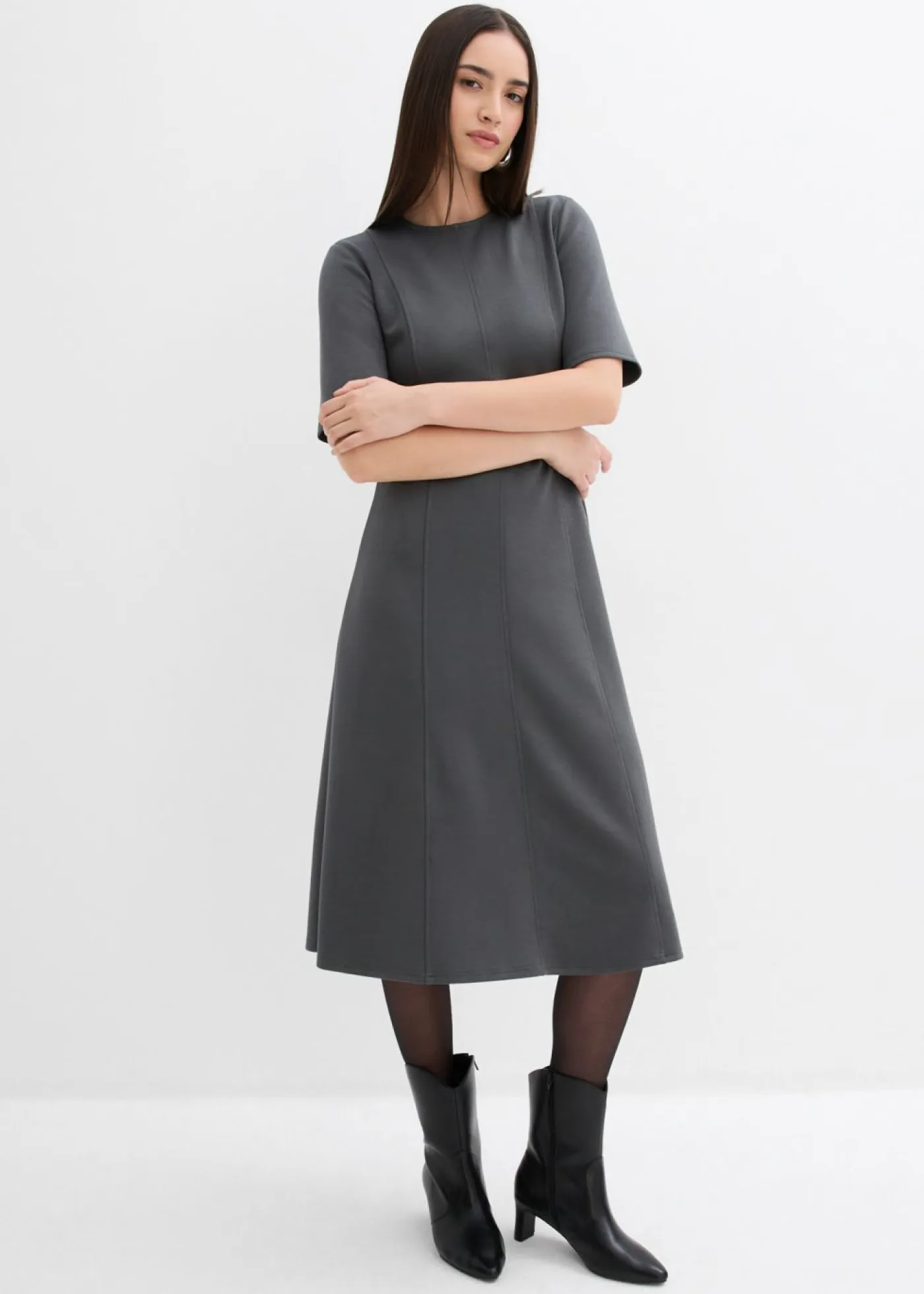 Discount Vestido de punto de mezcla de viscosa fluida Mujer Esenciales|Vestidos