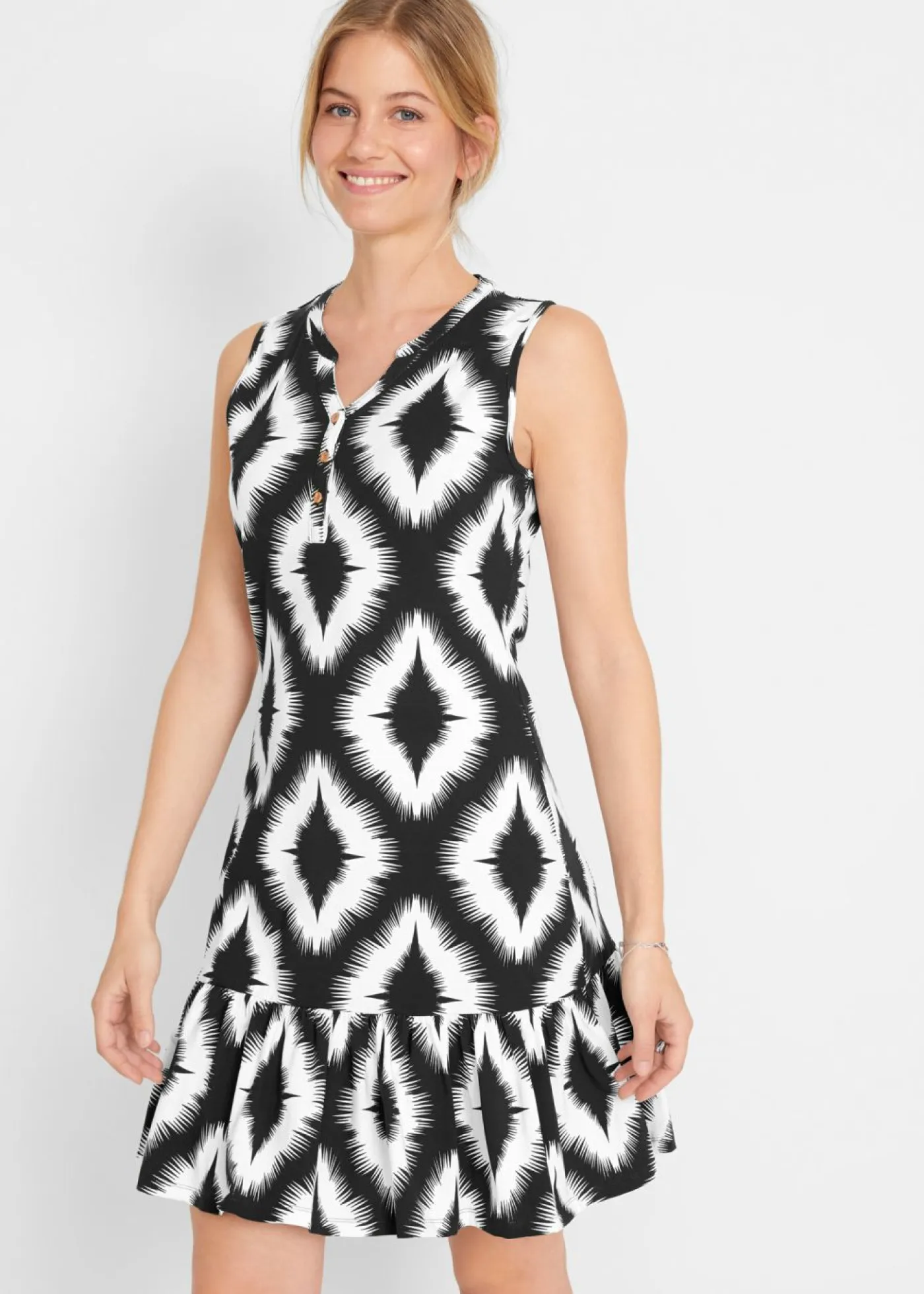 Vestido de punto de mezcla de algodón suave Mujer Vestidos