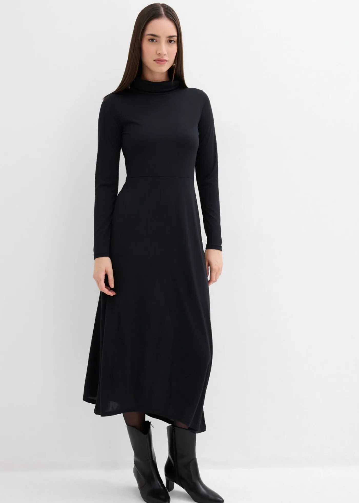 New Vestido de punto de mezcla de modal suave Mujer Esenciales|Vestidos