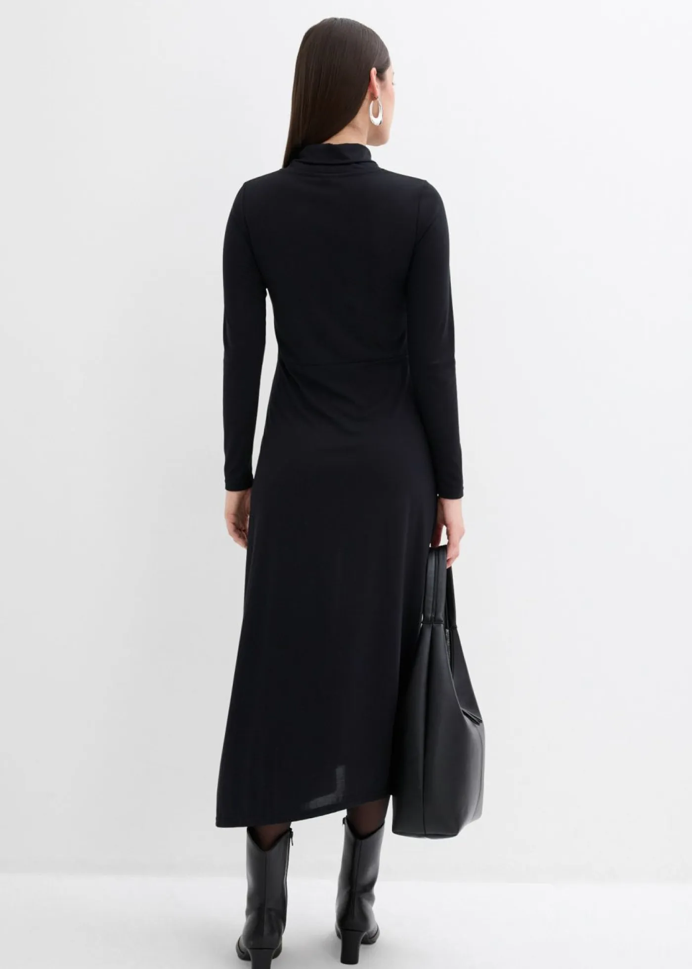 New Vestido de punto de mezcla de modal suave Mujer Esenciales|Vestidos
