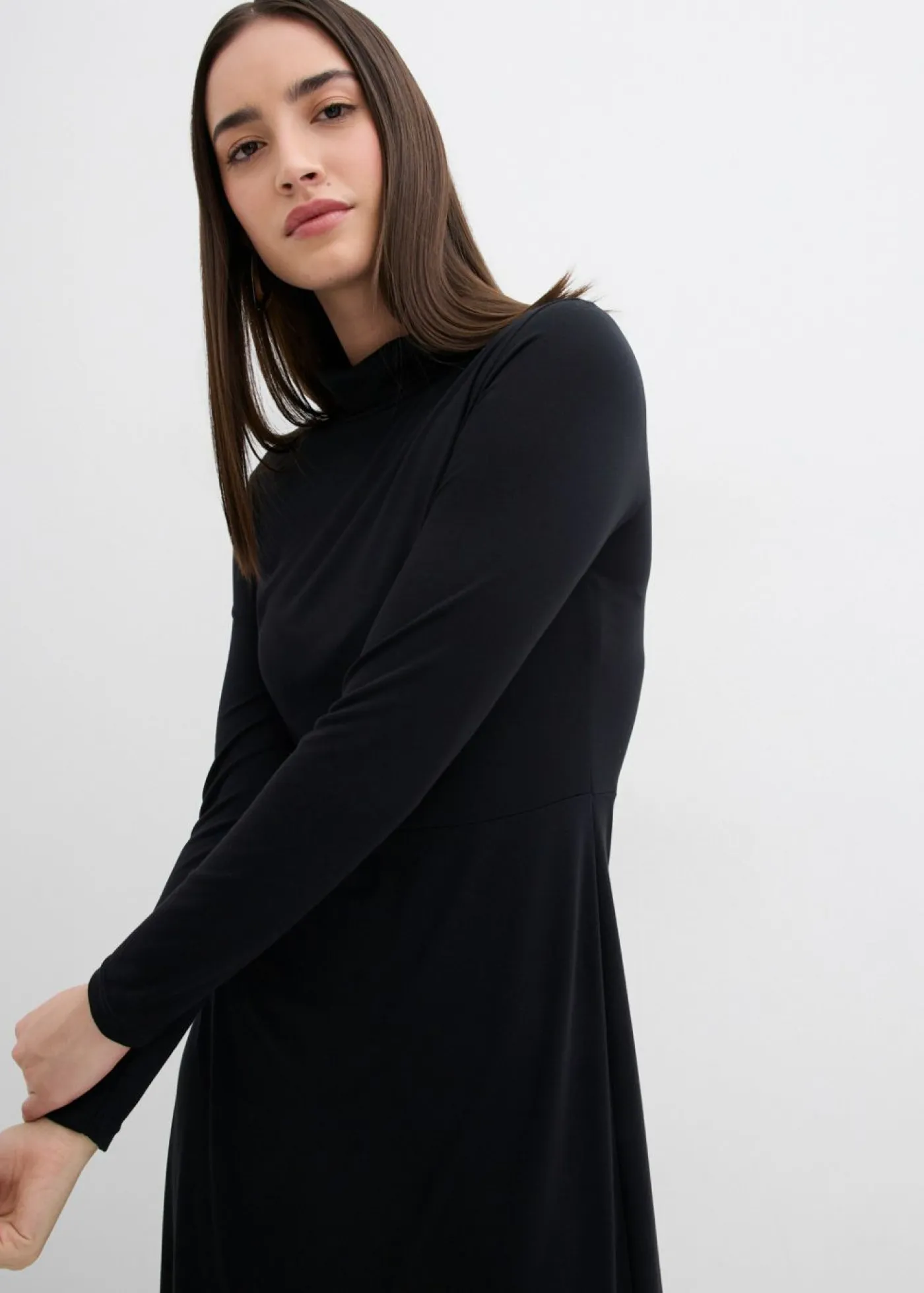 New Vestido de punto de mezcla de modal suave Mujer Esenciales|Vestidos