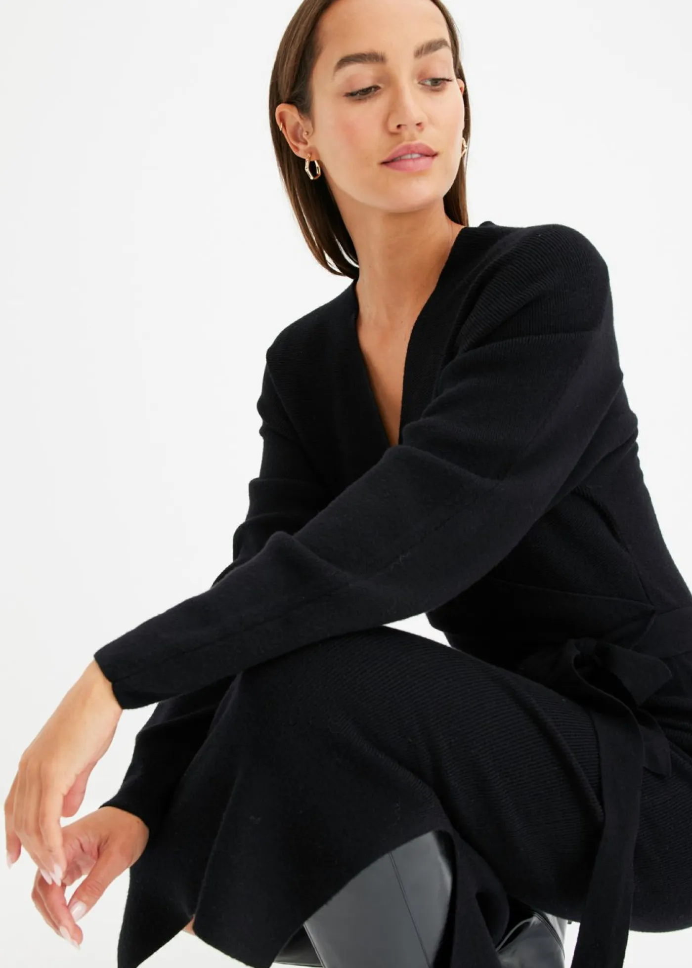 Sale Vestido de punto de mezcla de viscosa fluida Mujer Vestidos|Ropa De Punto