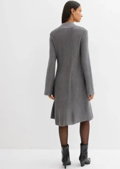 Outlet Vestido de punto de mezcla de viscosa con línea en A Mujer Esenciales|Vestidos