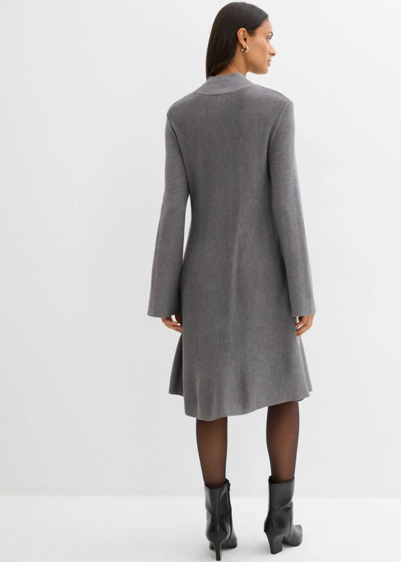 Outlet Vestido de punto de mezcla de viscosa con línea en A Mujer Esenciales|Vestidos