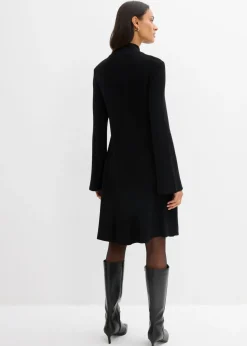 Discount Vestido de punto de mezcla de viscosa con línea en A Mujer Esenciales|Vestidos