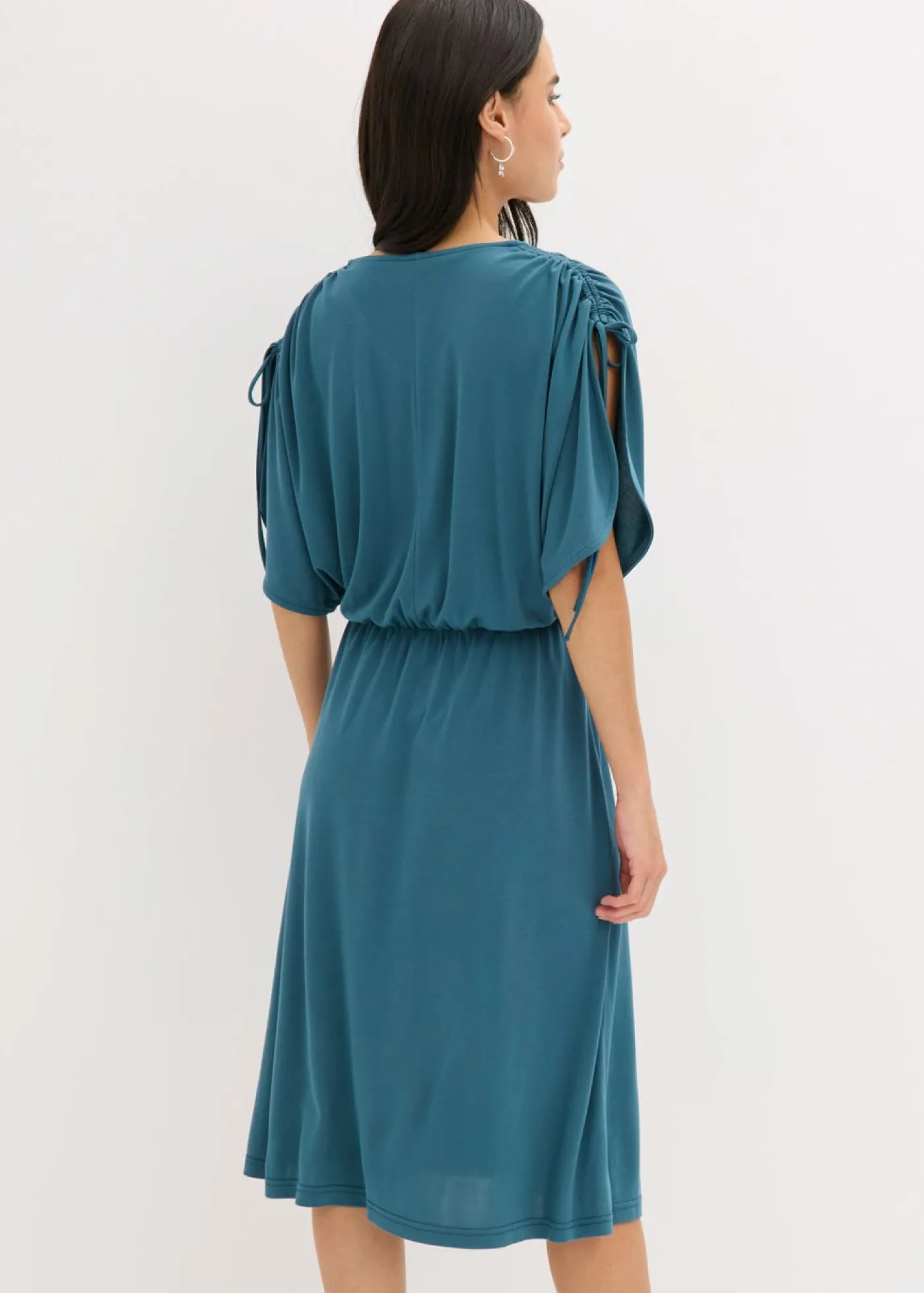 New Vestido de punto de mezcla de modal suave Mujer Vestidos