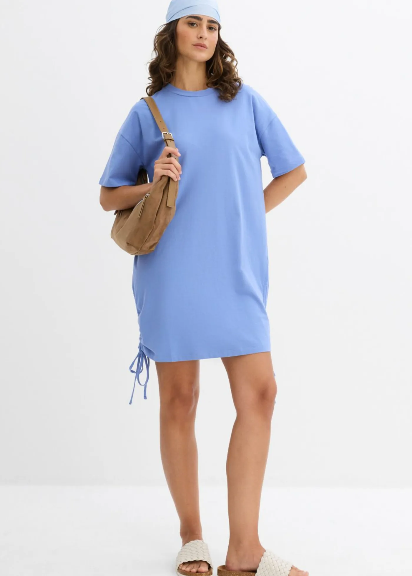 Vestido de punto de mezcla de algodón elástico Mujer Vestidos