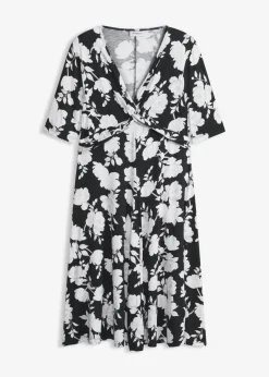 Best Vestido de punto de mezcla de viscosa con drapeado Mujer Vestidos