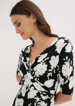 Best Vestido de punto de mezcla de viscosa con drapeado Mujer Vestidos