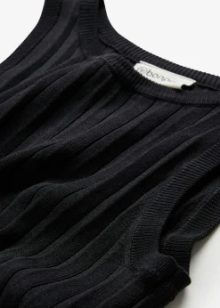 Sale Vestido de punto de mezcla de viscosa con línea en A Mujer Esenciales|Vestidos