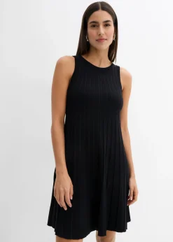 Sale Vestido de punto de mezcla de viscosa con línea en A Mujer Esenciales|Vestidos