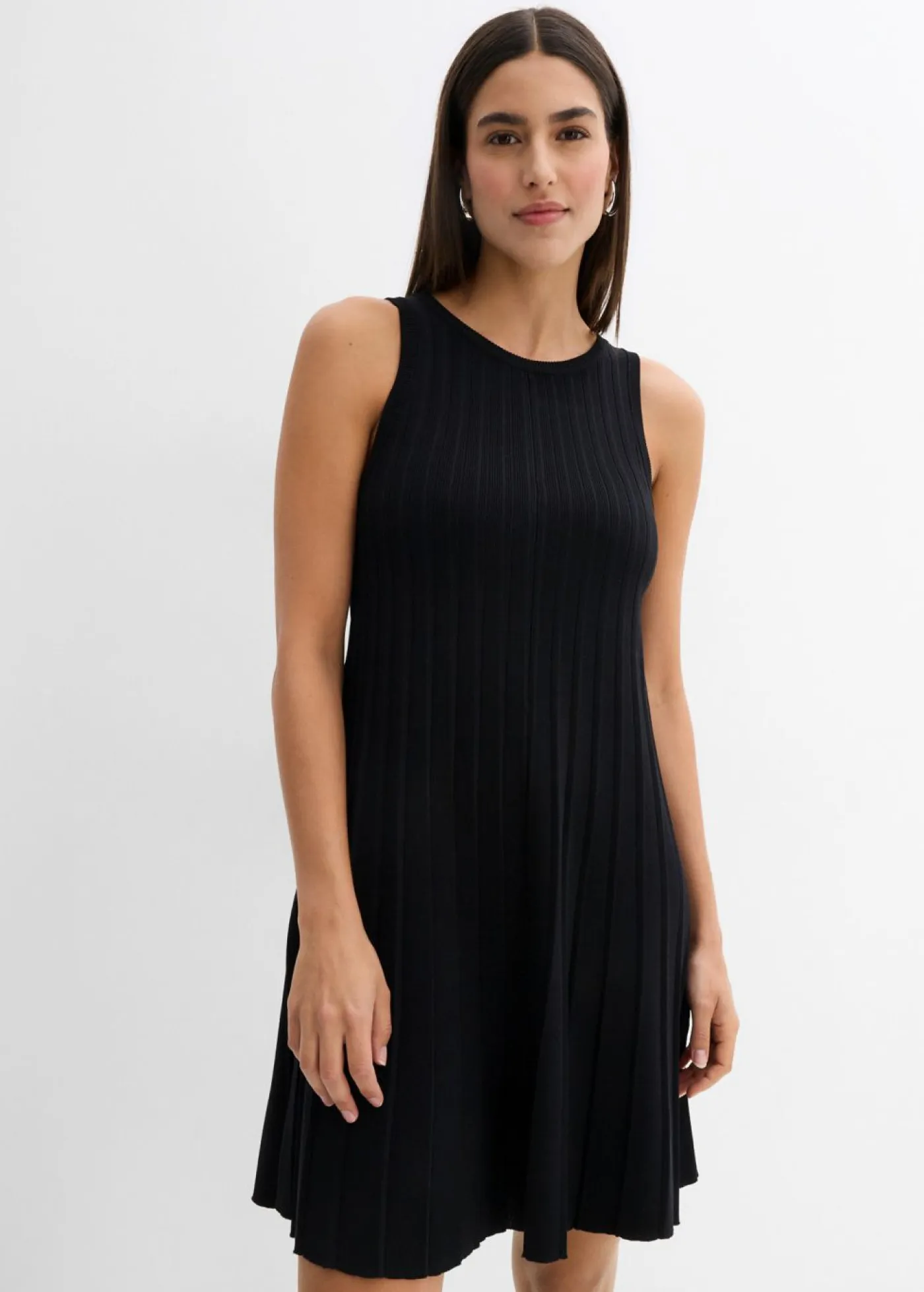 Sale Vestido de punto de mezcla de viscosa con línea en A Mujer Esenciales|Vestidos