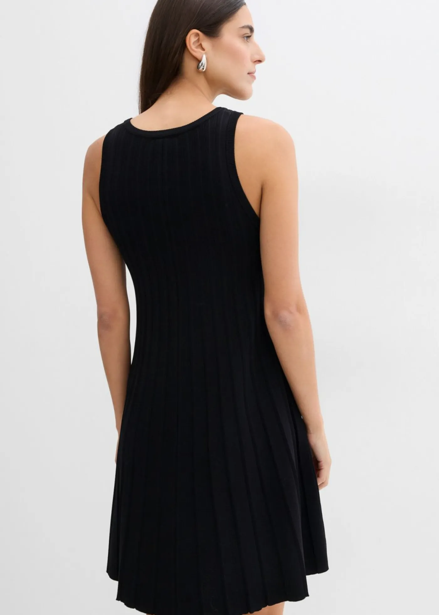 Sale Vestido de punto de mezcla de viscosa con línea en A Mujer Esenciales|Vestidos