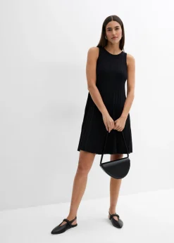 Sale Vestido de punto de mezcla de viscosa con línea en A Mujer Esenciales|Vestidos