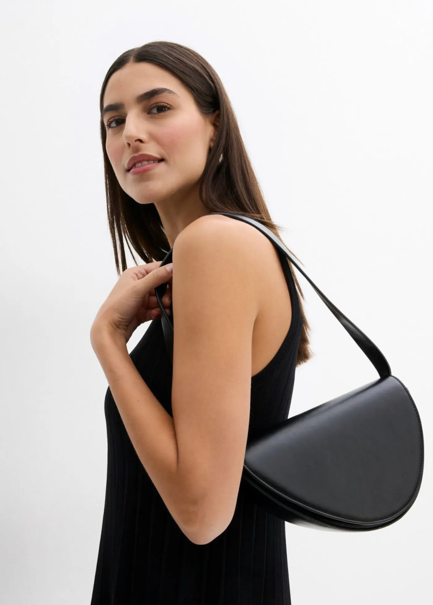 Sale Vestido de punto de mezcla de viscosa con línea en A Mujer Esenciales|Vestidos