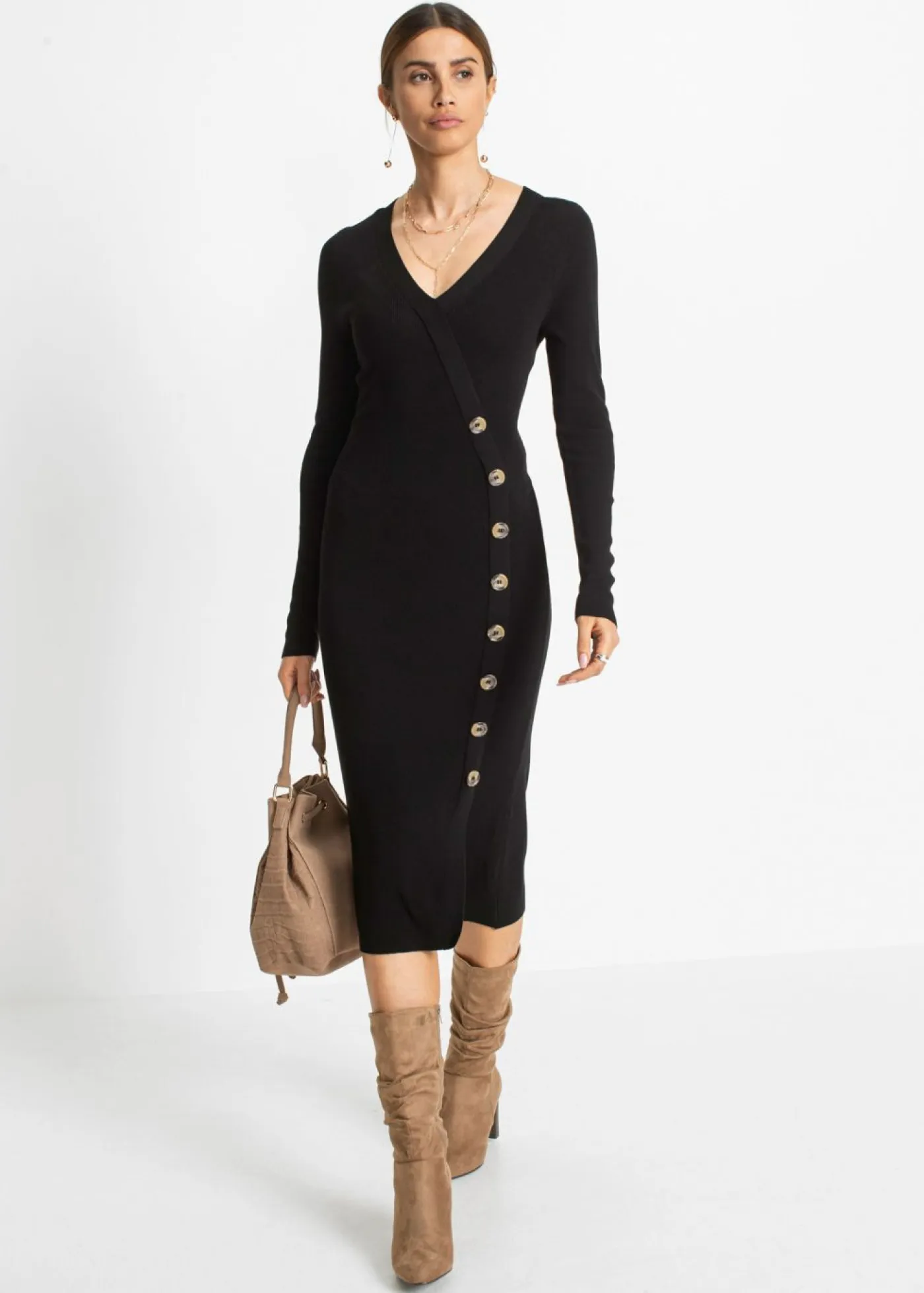 Sale Vestido de punto de mezcla de viscosa Mujer Vestidos|Ropa De Punto