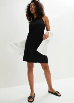 Outlet Vestido de punto de mezcla de lyocell fluido Mujer Básicos|Vestidos