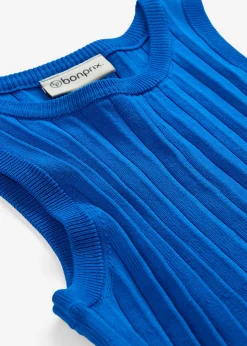 Outlet Vestido de punto de mezcla de viscosa con línea en A Mujer Esenciales|Vestidos