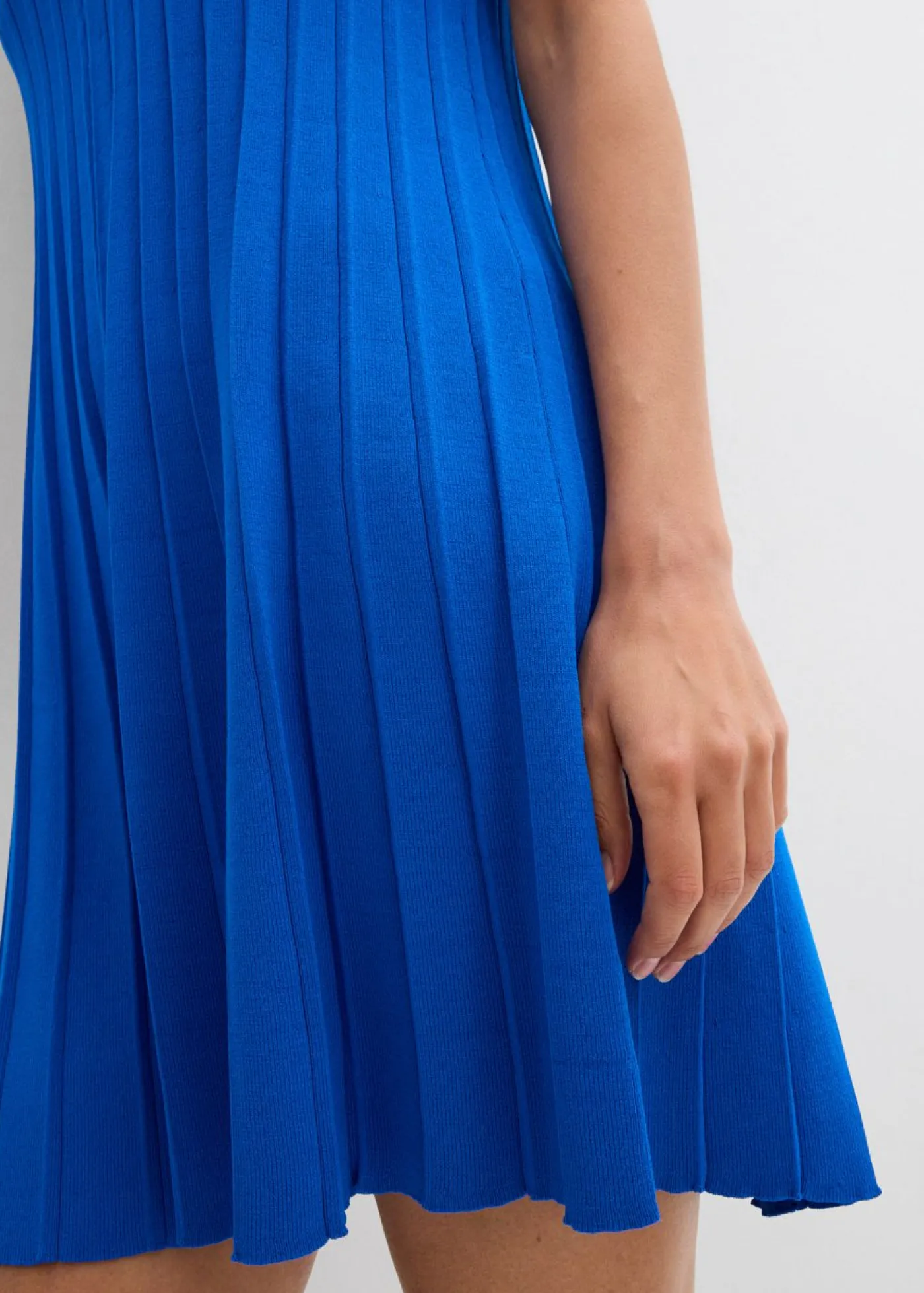 Outlet Vestido de punto de mezcla de viscosa con línea en A Mujer Esenciales|Vestidos
