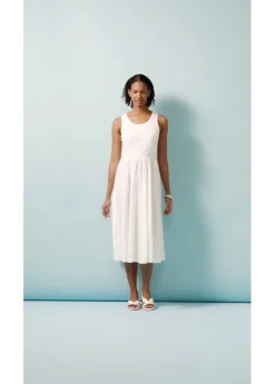 Vestido de punto en mezcla de materiales Mujer Vestidos