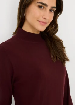 Discount Vestido de punto fino con cuello alto Mujer Básicos|Vestidos