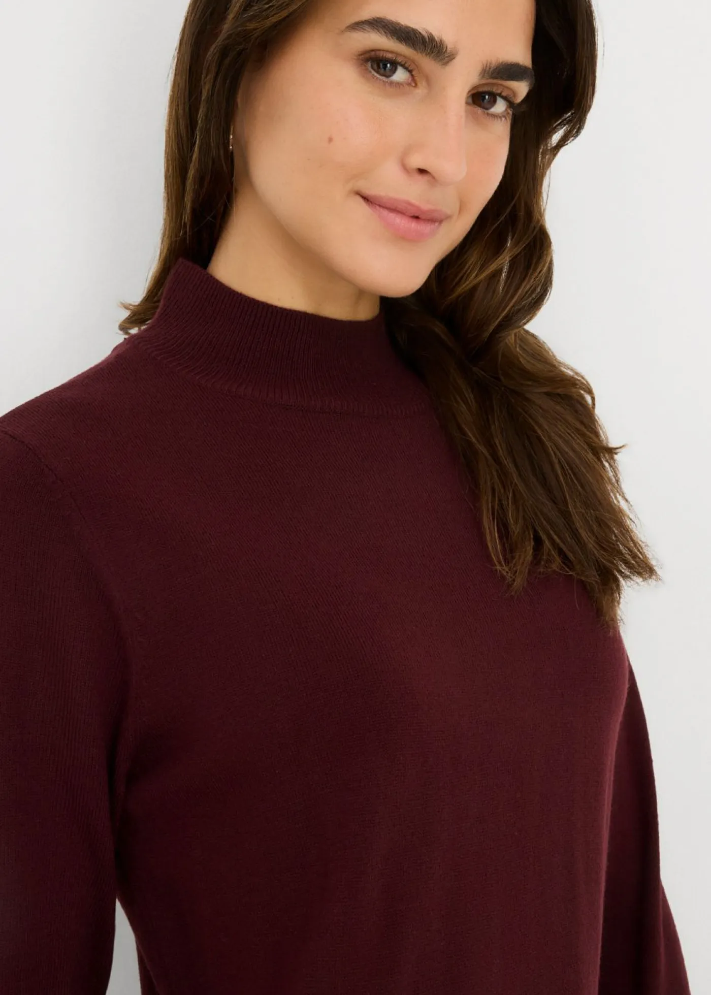 Discount Vestido de punto fino con cuello alto Mujer Básicos|Vestidos