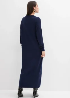 Vestido de punto fino de mezcla de viscosa Mujer Esenciales|Vestidos