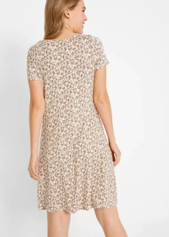 Vestido de punto hasta la rodilla de mezcla de viscosa Mujer Vestidos