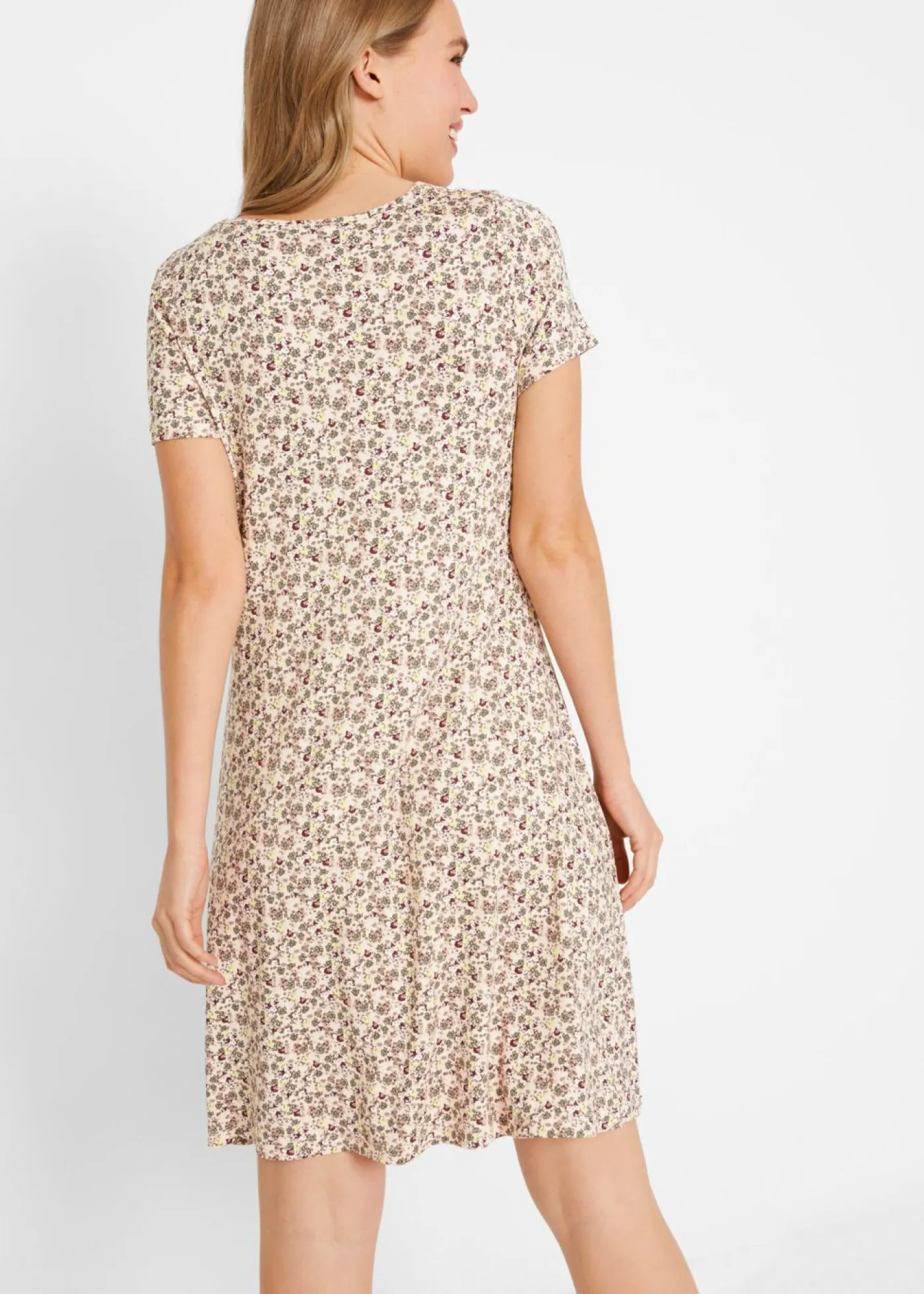Vestido de punto hasta la rodilla de mezcla de viscosa Mujer Vestidos