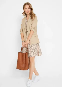 Vestido de punto hasta la rodilla de mezcla de viscosa Mujer Vestidos