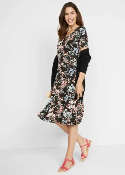 Best Vestido de punto hasta la rodilla con corte en A Mujer Vestidos