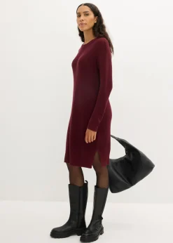 Best Vestido de punto holgado de canalé Mujer Vestidos|Ropa De Punto