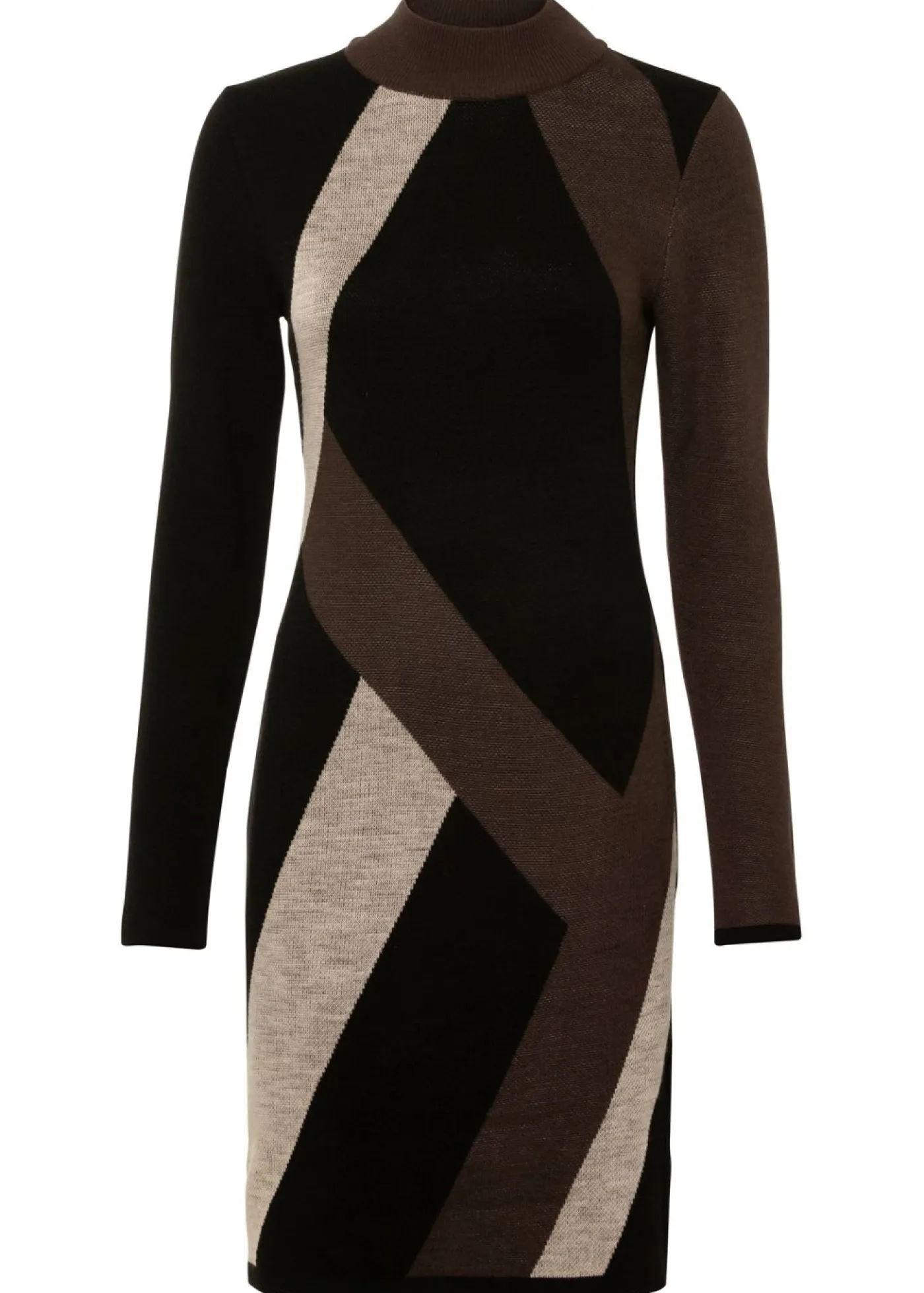 Vestido de punto jacquard con rayas modernas Mujer Vestidos|Ropa De Punto