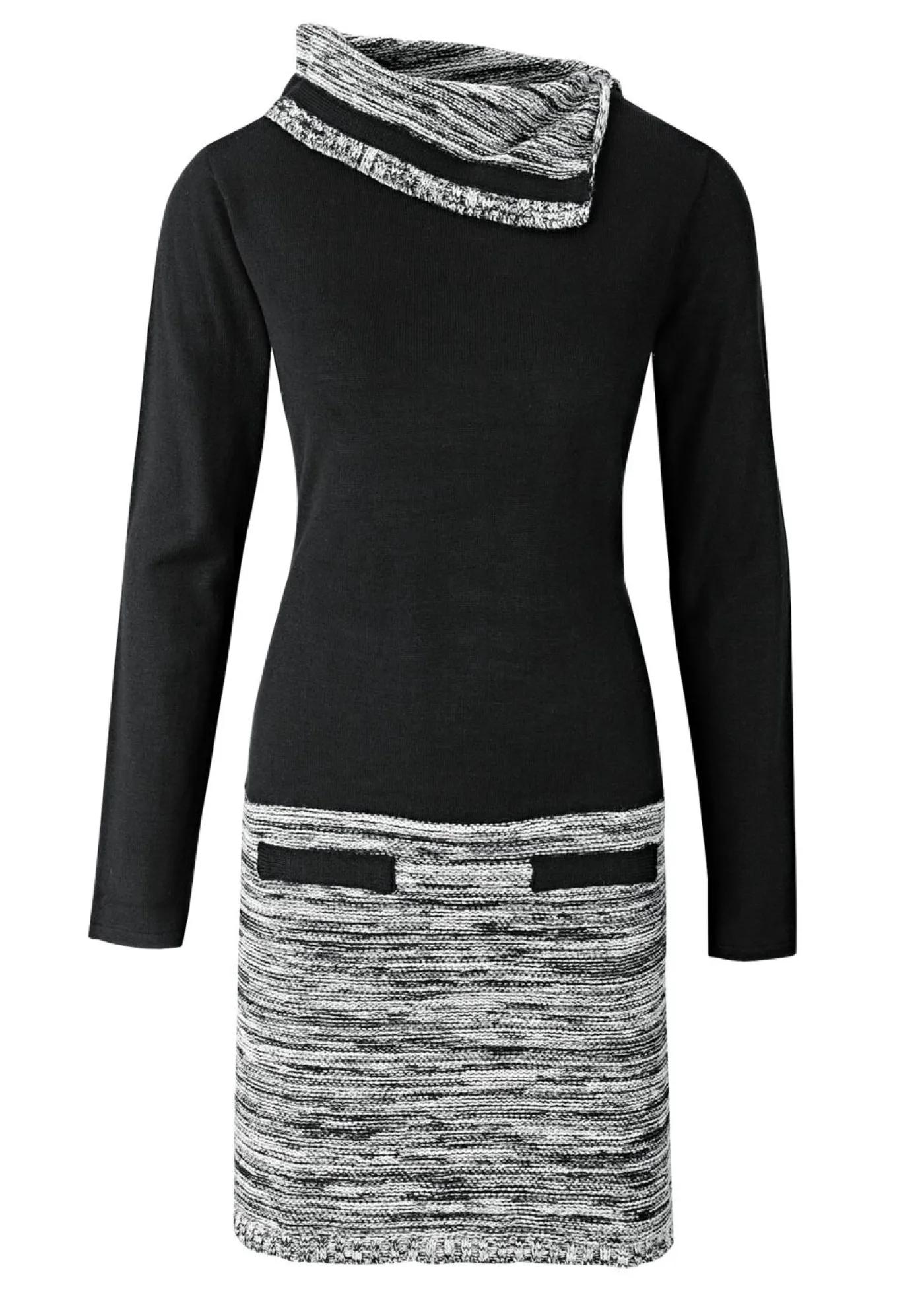 Outlet Vestido de punto jaspeado Mujer Vestidos|Ropa De Punto
