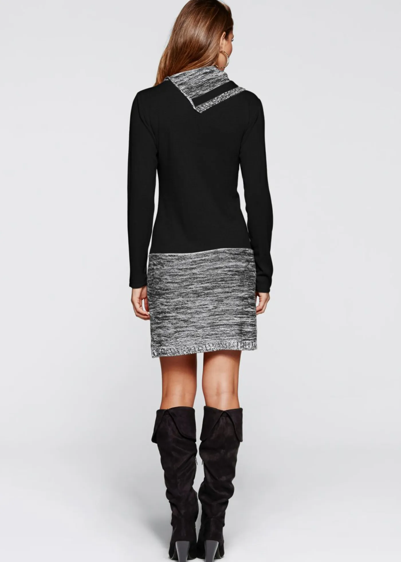 Outlet Vestido de punto jaspeado Mujer Vestidos|Ropa De Punto