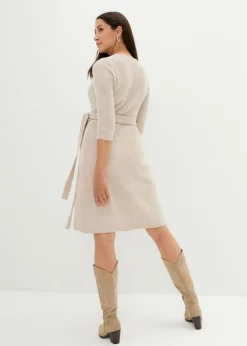 Sale Vestido de punto suave para el embarazo y la lactancia con mangas 3/4 Mujer Premamá